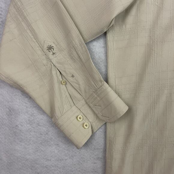 Tommy Bahama Shirt Mens XXL Beige 100% Silk Long Sleeve Button Up - Picture 10 of 15